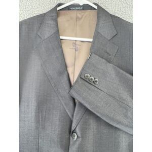 VOSLENZA Blazer Sport Coat Size 42R‎ Wool Silk Blend 2-Button Super 170s Gray